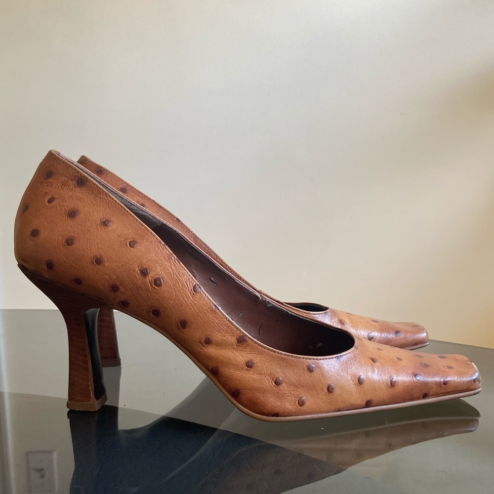 Nine West Faux Ostrich Heels
